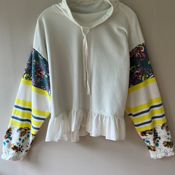 FP Movement by Free People White Floral Cowl Neck Sweater - Picture 2 of 12